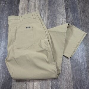 Eddie Bauer Tech Pants Mens 38x34 Khaki Chino Stretch Nylon Travel Casual Hiking